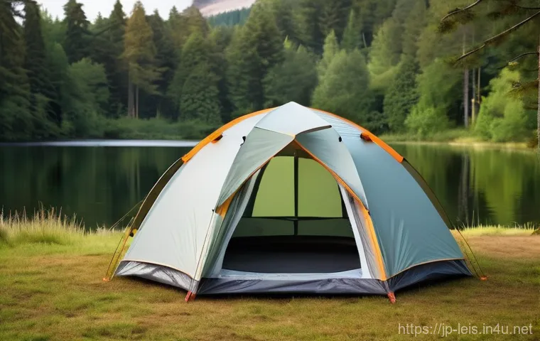 돔 텐트와 터널 텐트 차이 - **Cozy Dome Tent - A Personal Sanctuary:**
    "A cozy and inviting scene inside a classic dome tent...