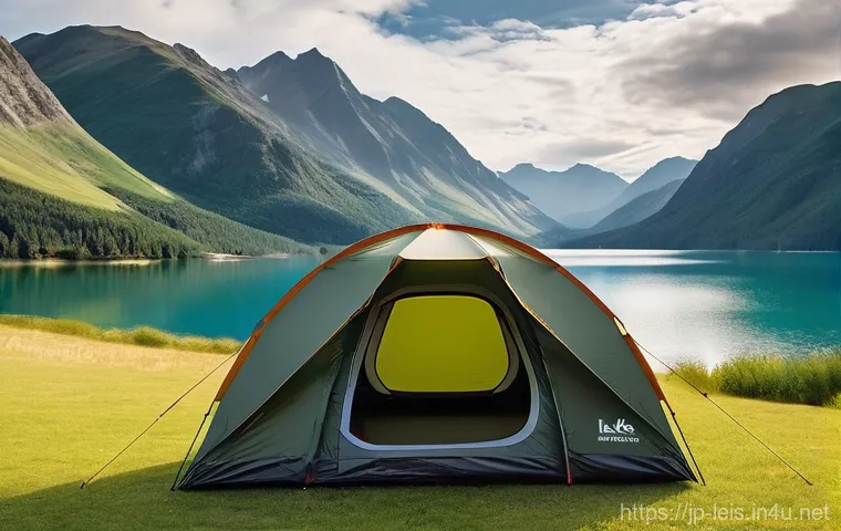 돔 텐트와 터널 텐트 차이 - **Spacious Tunnel Tent - Vibrant Family Living:**
    "A vibrant and spacious scene inside the large...