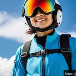 스카이다이빙 준비 가이드 - A confident beginner skydiver wearing a perfectly fitted, breathable jump suit with slight stretch, ...